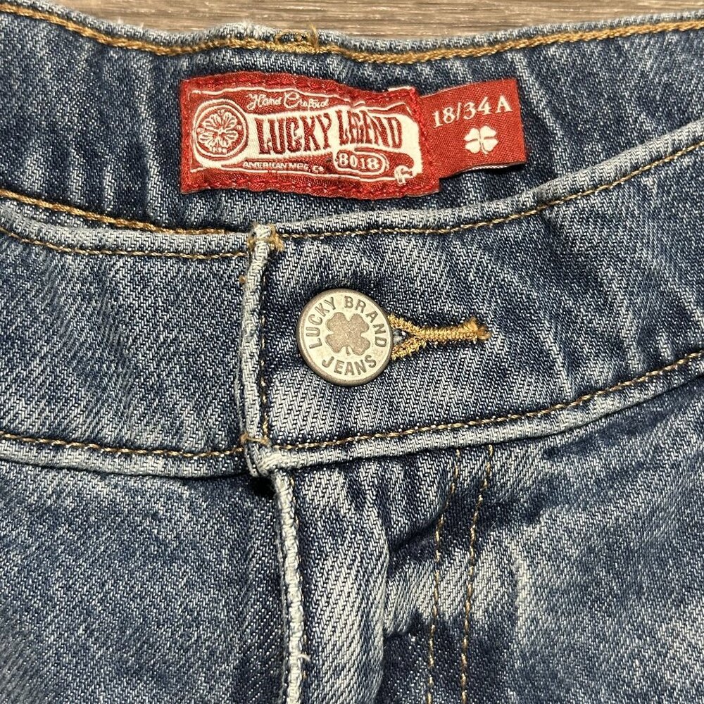 NWT Lucky Jeans Size 18 / 34 Legend Easy Rider Boot Cut Medium Wash Three Charms - Picture 12 of 16